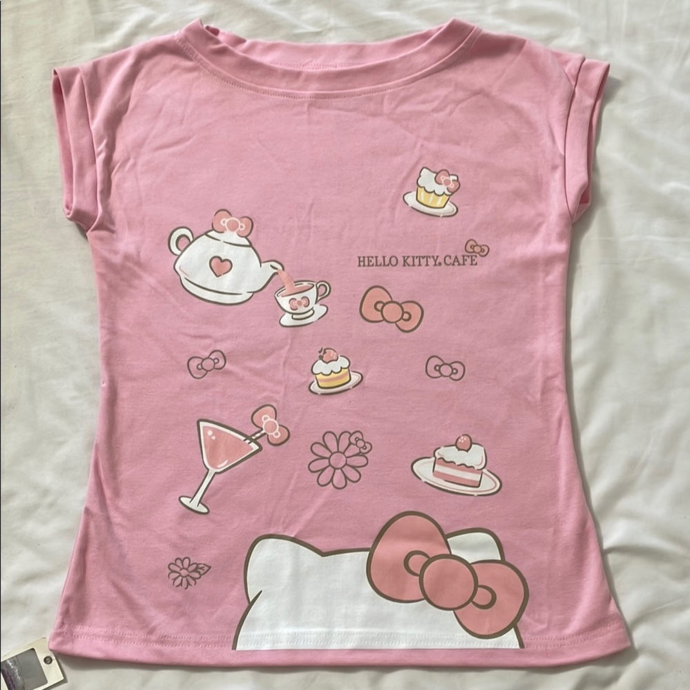 Hello Kitty Soft Pink Logo Tee